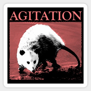 Agitation Opossum Sticker